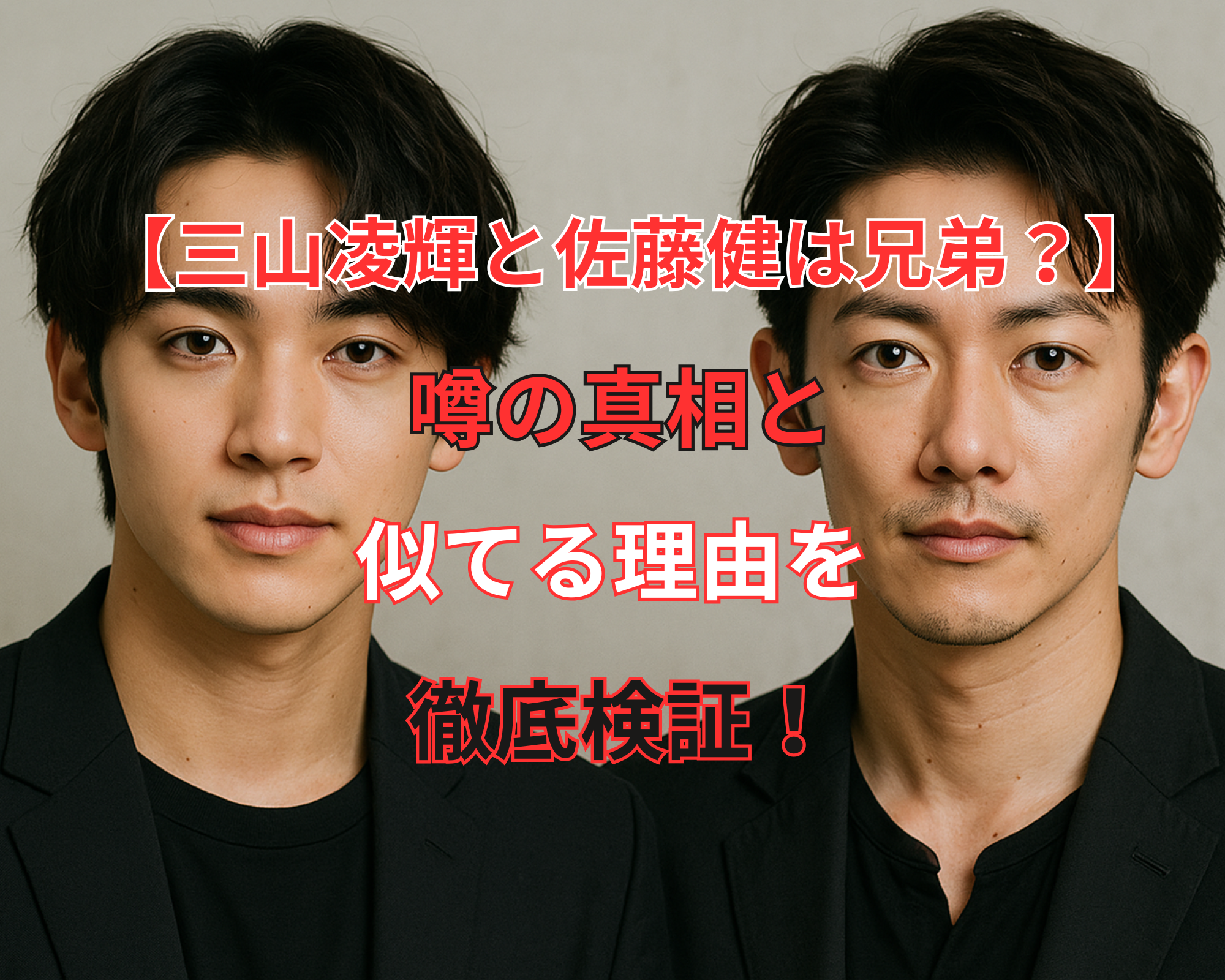 三山凌輝 佐藤健 兄弟