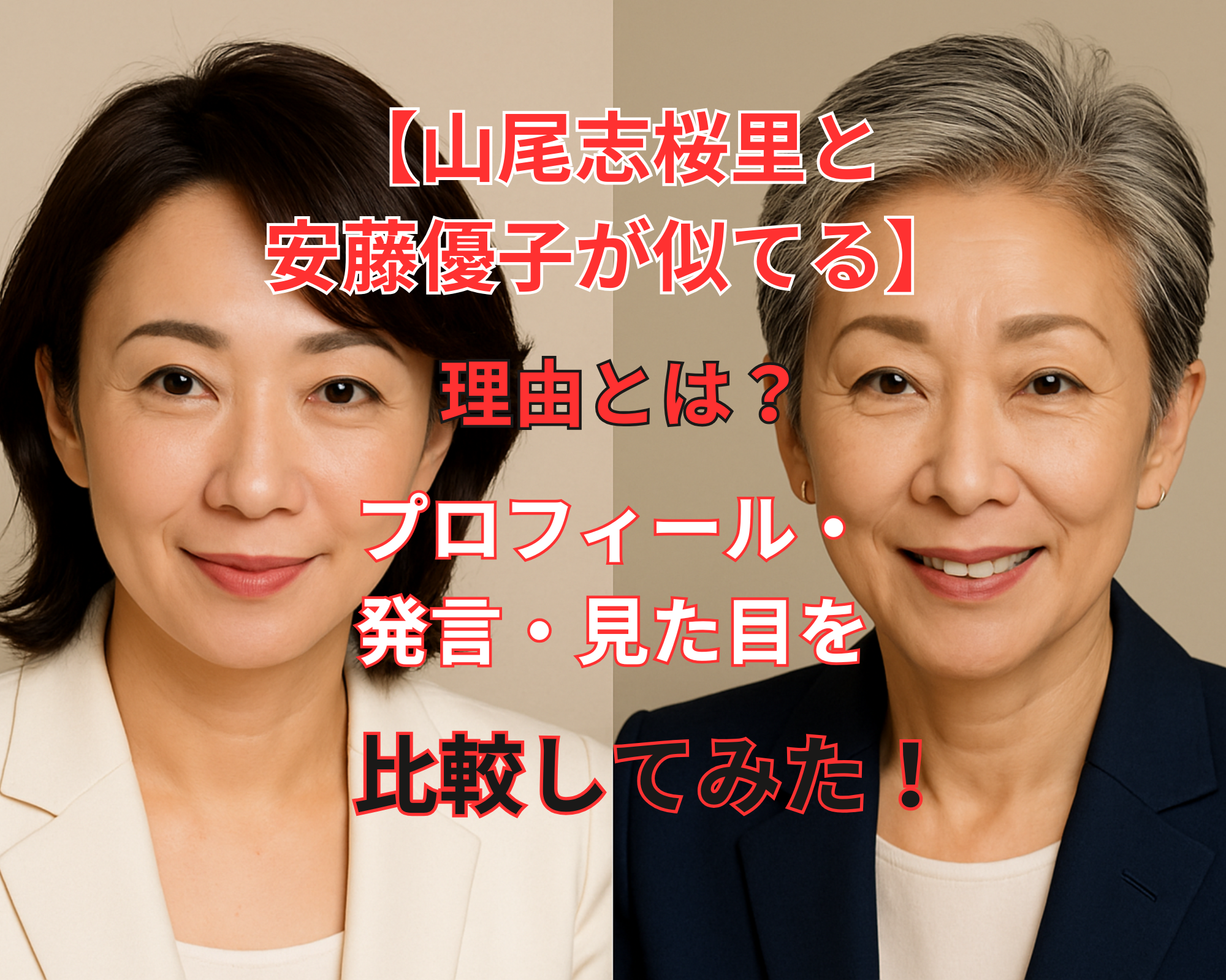 山尾志桜里 安藤優子 似てる