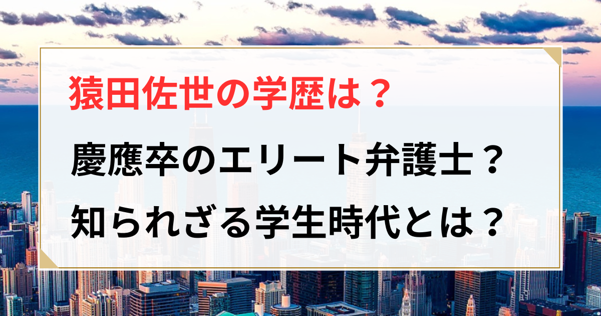 猿田佐世 学歴