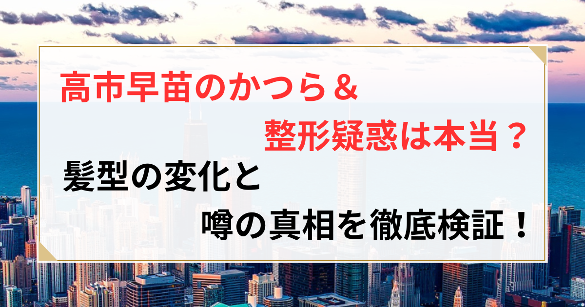 高市早苗 かつら