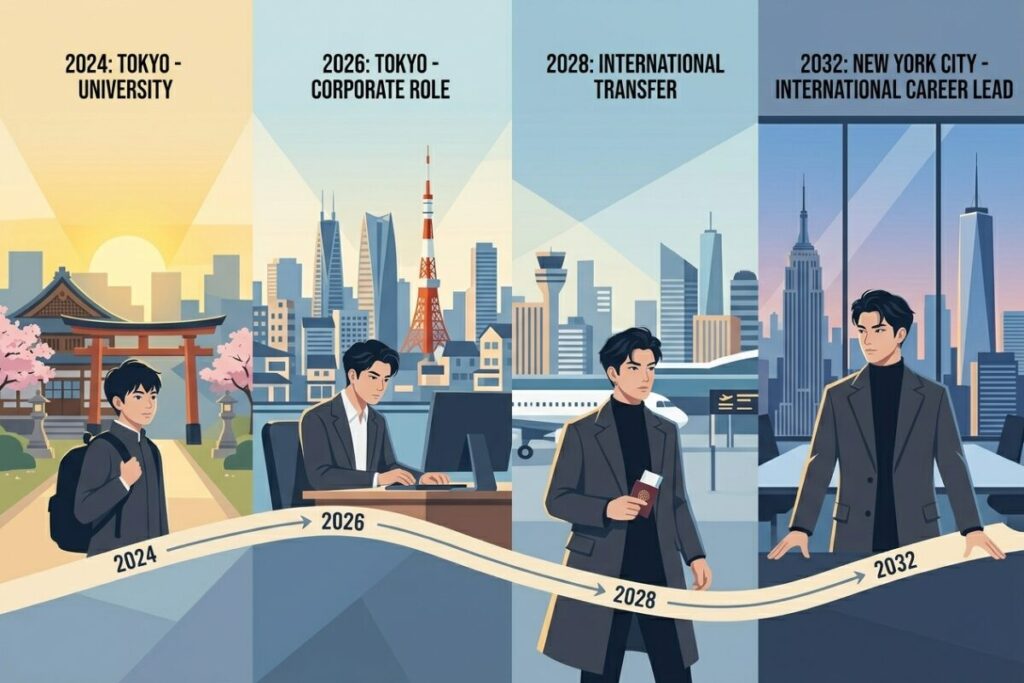 浅野啓介の経歴や海外での活躍を表現したイメージ画像