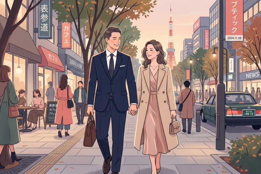 前澤友作と剛力彩芽の交際と破局をイメージしたイラスト１