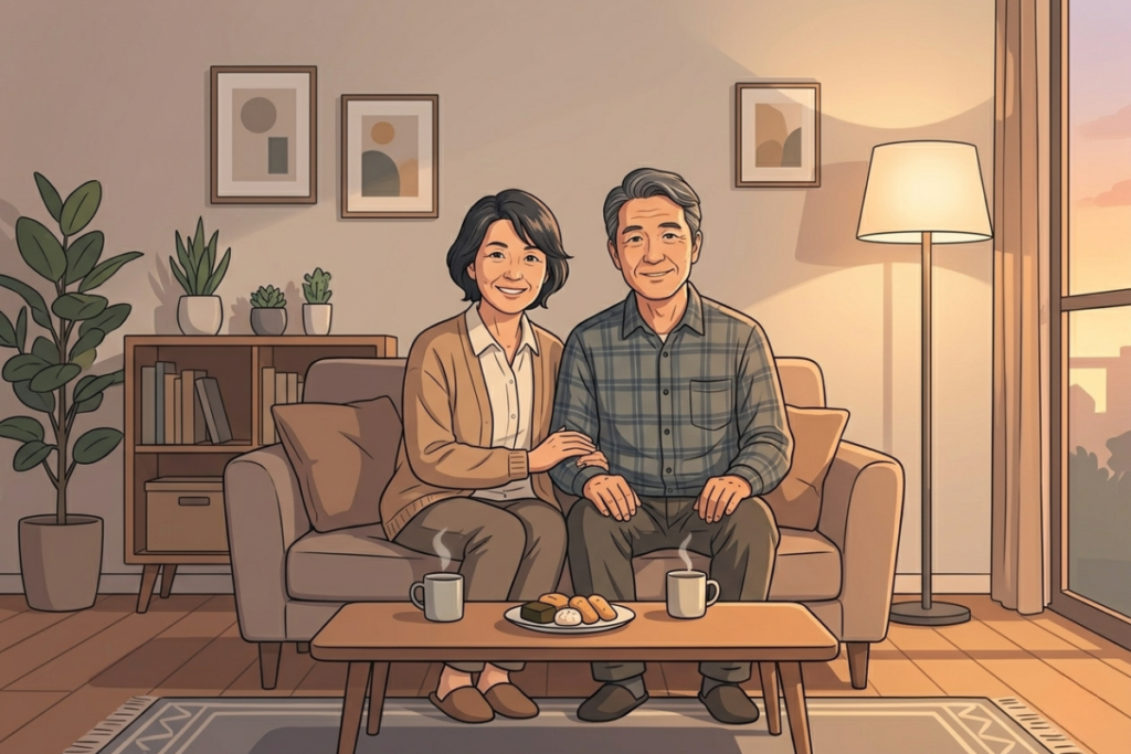 大谷翔平の両親の現在の生活をイメージしたイラスト