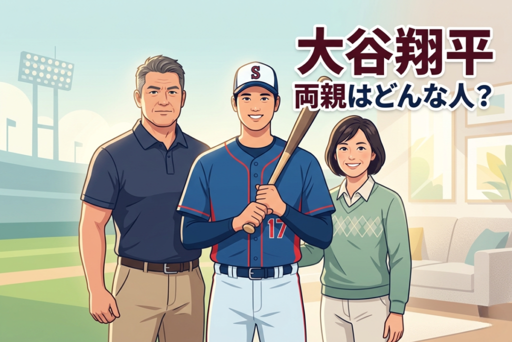 大谷翔平の両親(父と母)の人物像をイメージしたアイキャッチ画像