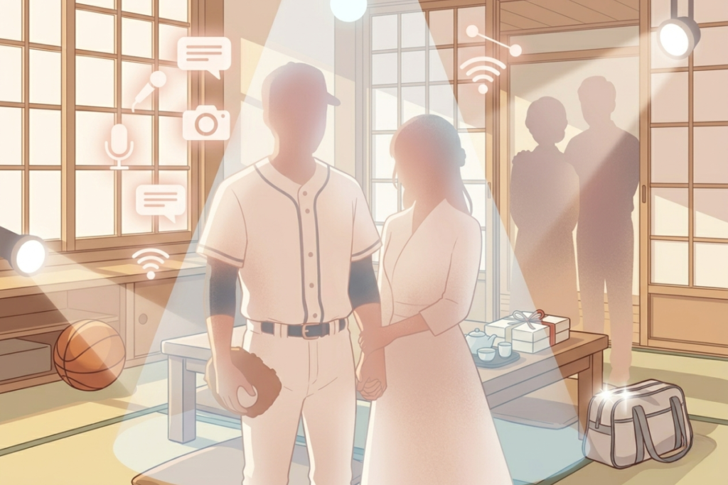 大谷翔平の妻の両親が注目される理由を表現した画像