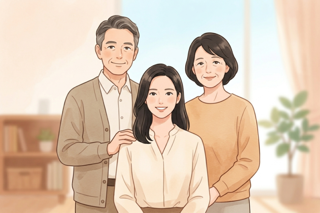 大谷翔平の妻の両親の人物像をイメージした画像