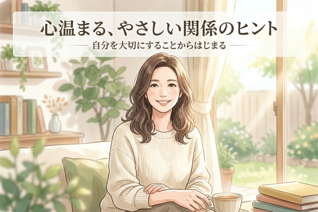 落ち着いた雰囲気の女性をイメージしたイラスト