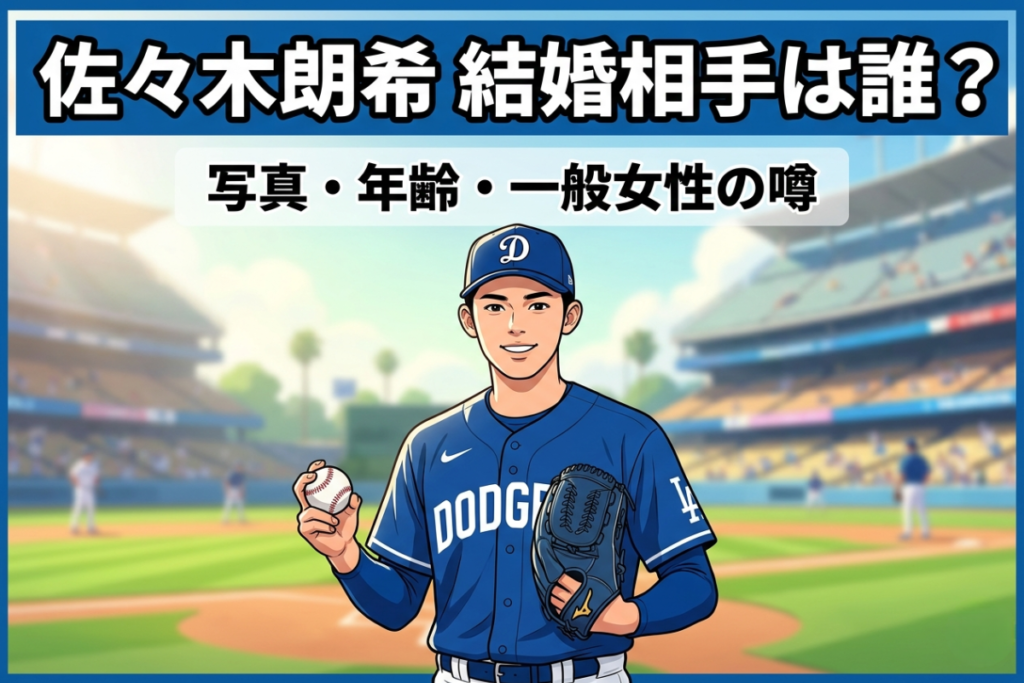 佐々木朗希の結婚相手や写真・年齢の情報を解説する記事のアイキャッチ画像